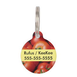 Placa Para Mascotas Tomates Maduros - Rojo Brillante, Frescos