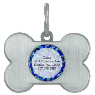 Placa Para Mascotas Tonos de vidrio manchado azul por Shirley Taylor