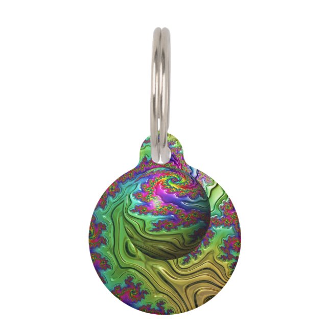 Placa Para Mascotas Tormenta de nubes cósmica (Anverso)