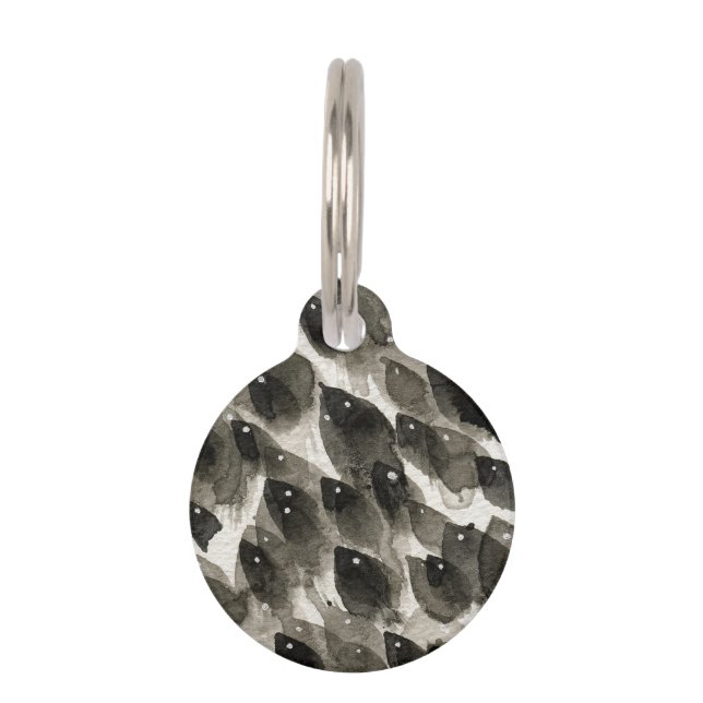 Placa Para Mascotas Tormenta de peces (Anverso)