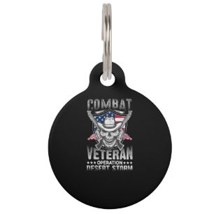 Placa Para Mascotas tormenta del desierto de operaciones con veteranos