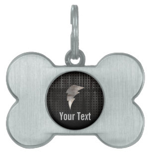 Placa Para Mascotas Tornillo Lightning; negro Guay