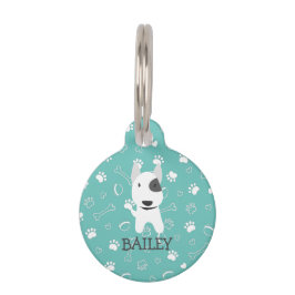 Placa Para Mascotas Toroide Bull Terrier personalizable nombre