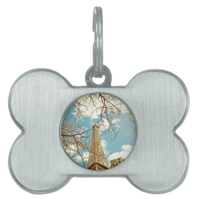 Placa Para Mascotas Torre Eiffel (Frente)