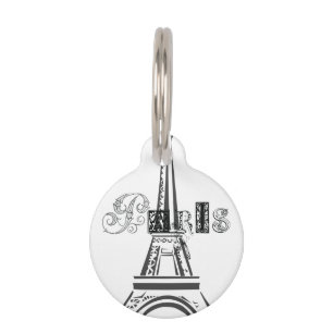 Placa Para Mascotas Torre Eiffel de París