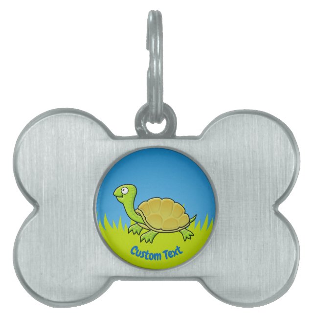 Placa Para Mascotas Tortuga personalizado (Frente)