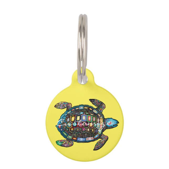 Placa Para Mascotas Tortugas de mar Thunder_Cove (Reverso)