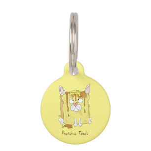 Placa Para Mascotas Tostadas francesas Bulldog francés Perro ID Person
