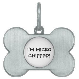 Placa Para Mascotas TOWT - ¡Estoy microchipado! Etiqueta