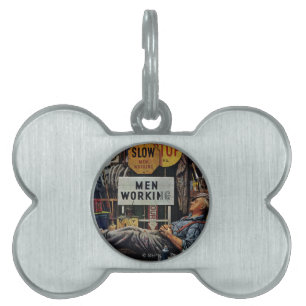 Placa Para Mascotas Trabajo de los hombres
