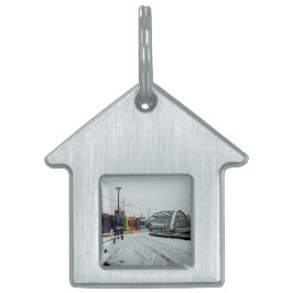 Placa Para Mascotas Tranvía a rayas