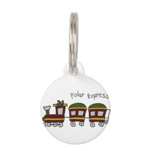 Placa Para Mascotas Tren Polar Express