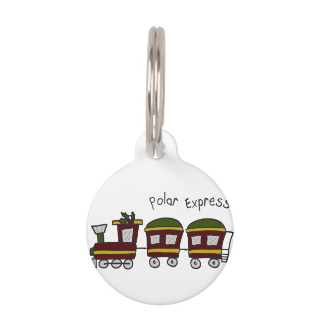 Placa Para Mascotas Tren Polar Express (Anverso)