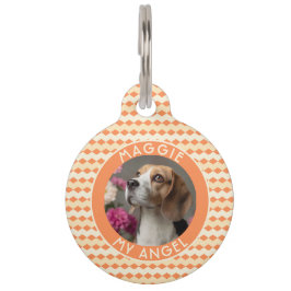 Placa Para Mascotas Trendy Cat Dad Gift Chevron Print