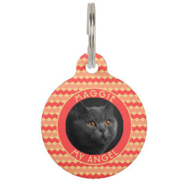 Placa Para Mascotas Trendy Custom Cat Owner Gift Chevron