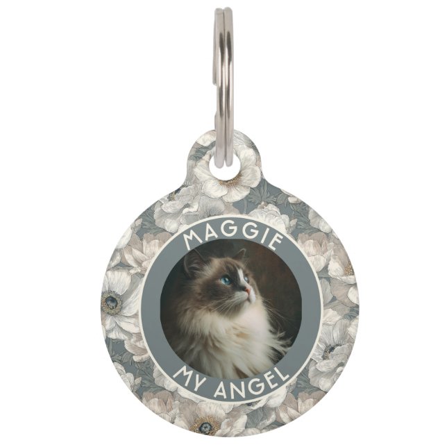 Placa Para Mascotas Trendy Dog Lover Present Anemones Floral (Anverso)