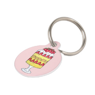 Placa Para Mascotas Triple inglesa Fruit Custard Postre comida británi