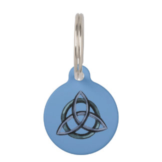 Placa Para Mascotas Triquetra (azul)