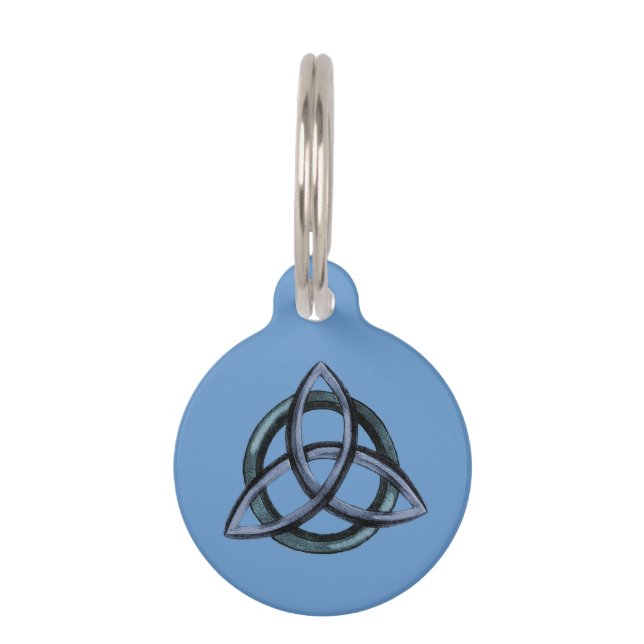 Placa Para Mascotas Triquetra (azul) (Anverso)