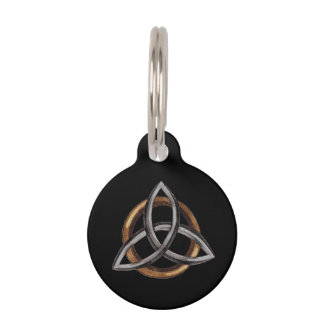 Placa Para Mascotas Triquetra (Marrón/Plata)