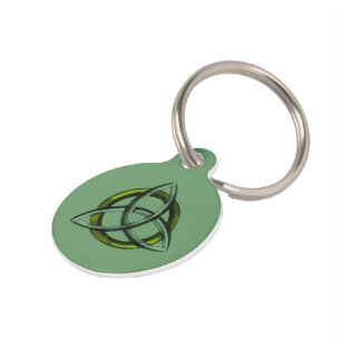 Placa Para Mascotas Triquetra (verde)