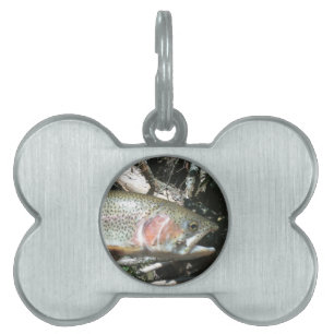 Placa Para Mascotas Trucha arco iris