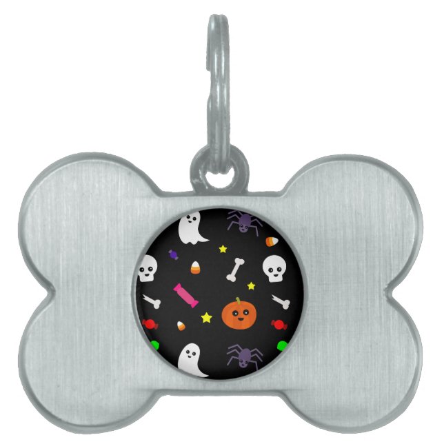 Placa Para Mascotas truco o tratamiento (Frente)