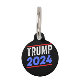 Placa Para Mascotas Trump 2024 para la elección del presidente Donald
