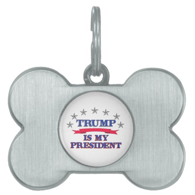 Placa Para Mascotas Trump es mi presidente (Frente)