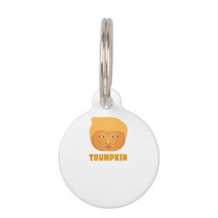 Placa Para Mascotas Trumpkin Calabaza Funny Halloween Design Classic
