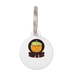 Placa Para Mascotas Trumpkin O Trate Trick O Trea De Trumpkin De Hallo