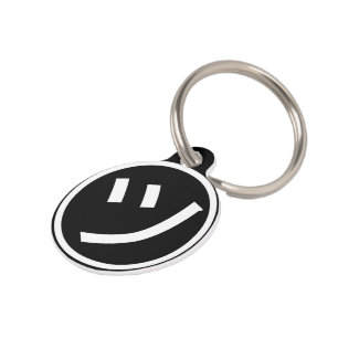 Placa Para Mascotas ㋡ Tsu Kana Katakana Sonriente Emoji / Emoticon