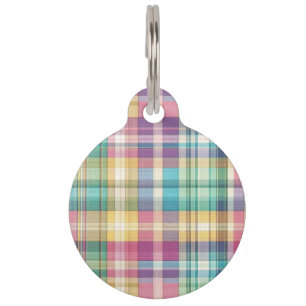 Placa Para Mascotas Tubería pastel de primavera/Semana Santa/tartán