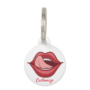 Placa Para Mascotas Tubos rojos abiertos de boca Thunder_Cove