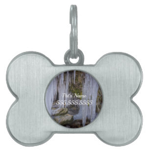 Placa Para Mascotas Túnel Cueva De La Etiqueta De La Mascota De Hielo