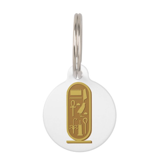 Placa Para Mascotas Tutankhamun Cartouche (Anverso)