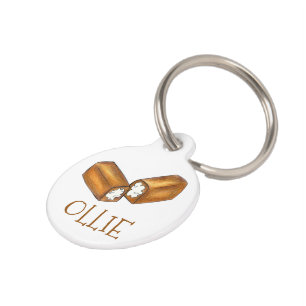 Placa Para Mascotas Twinkie personalizado Twinkie Snack Pastel de comi