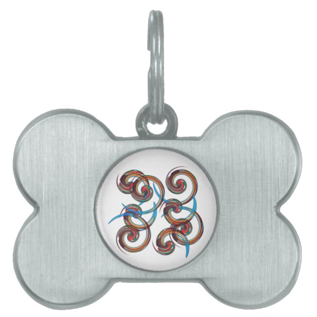 Placa Para Mascotas Twirl (Frente)