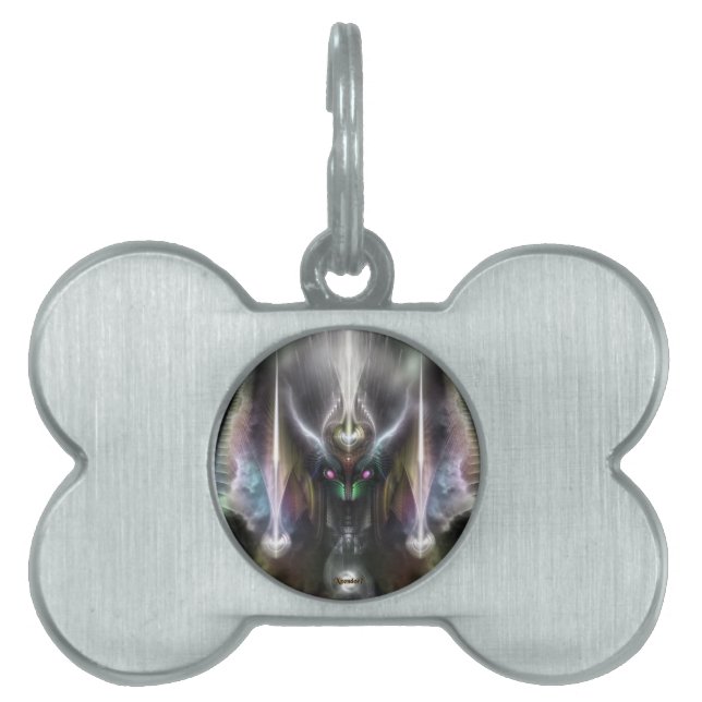 Placa Para Mascotas Tyrinan El Dios Horikin De La Guerra (Frente)