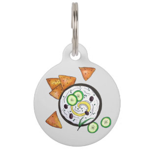 Placa Para Mascotas Tzatziki Grasa de Meze Griega Alimentos Mediterrán