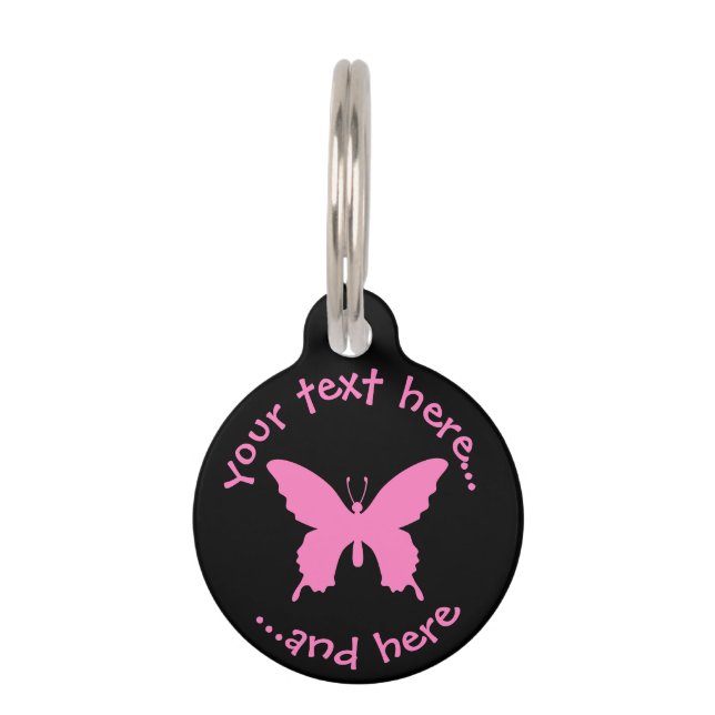 Placa Para Mascotas Ulysses Butterfly (Anverso)