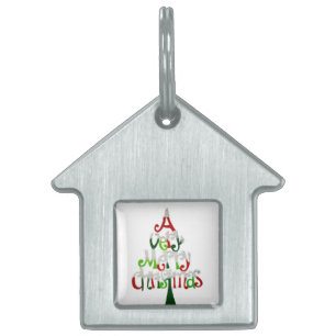Placa Para Mascotas Un Árbol De Navidad Muy Feliz