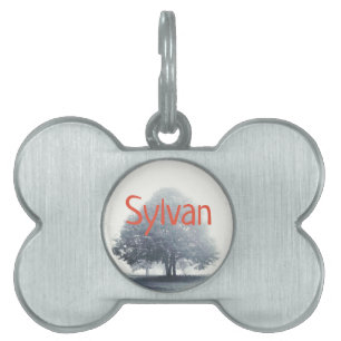 Placa Para Mascotas Un árbol en la niebla para Silvan