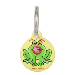 Placa Para Mascotas Un beso gracioso a una toad Thunder_Cove