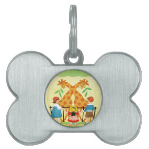 Placa Para Mascotas Un día en el parque zoológico