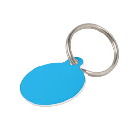 Placa Para Mascotas Un fondo azul sólido vibrante llena el marco