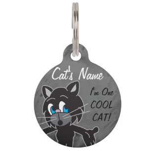 Placa Para Mascotas Un gato Guay