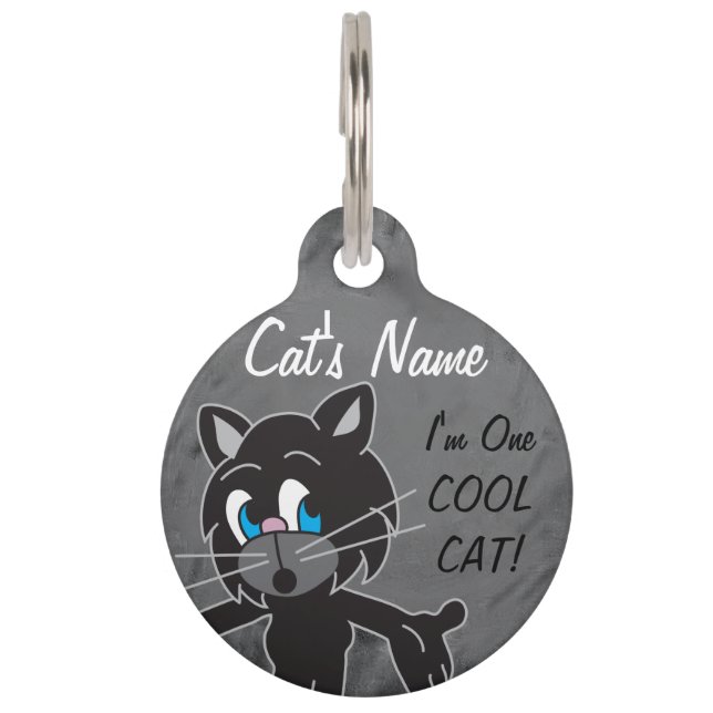 Placa Para Mascotas Un gato Guay (Anverso)