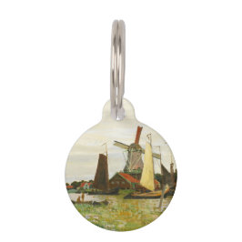 Placa Para Mascotas Un molino de viento en Zaandam Claude Monet