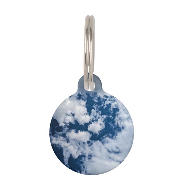 Placa Para Mascotas Un remolino de nubes (Anverso)